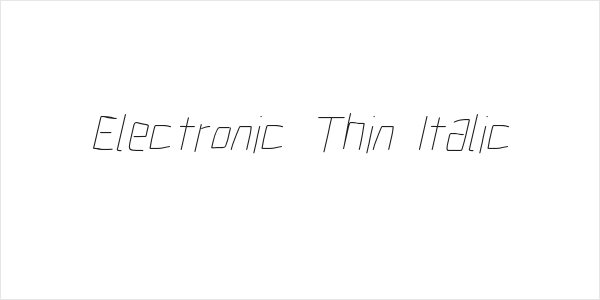 Electronic Thin Italic Logo