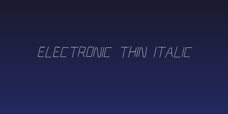 Electronic Thin Italic Social Header