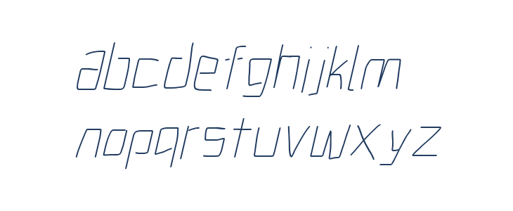 Electronic Thin Italic Lowercase