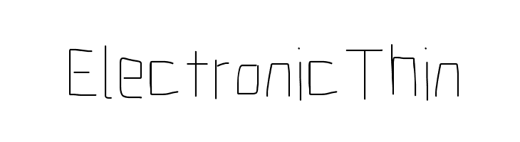 Electronic Thin  フリーフォントのダウンロード