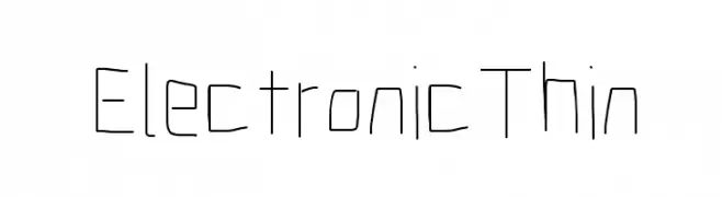 Electronic Thin  Frei Schriftart Herunterladen
