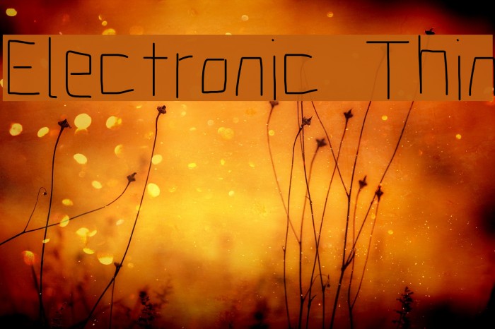 Electronic Thin Font examples