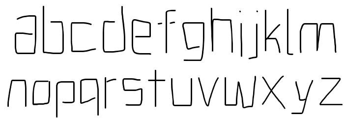 Electronic Thin Font LOWERCASE