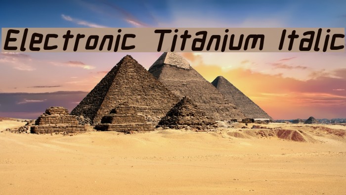 Electronic Titanium Italic Font examples