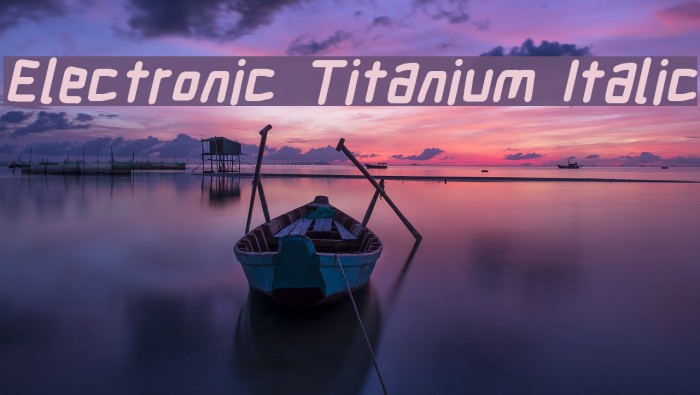 Electronic Titanium Italic Font examples