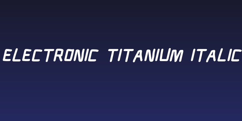 Electronic Titanium Italic Social Header