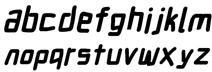 Electronic Titanium Italic Font LOWERCASE