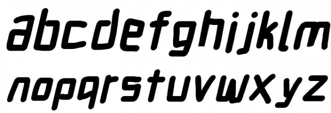 Electronic Titanium Italic 字体 小写