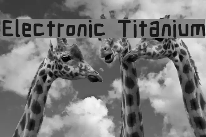 Electronic Titanium Font examples