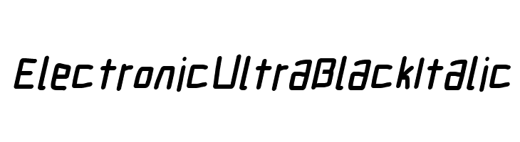 Electronic UltraBlack Italic  Fuentes Gratis Descargar