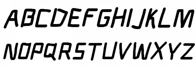 Electronic UltraBlack Italic خط أحرف كبيرة