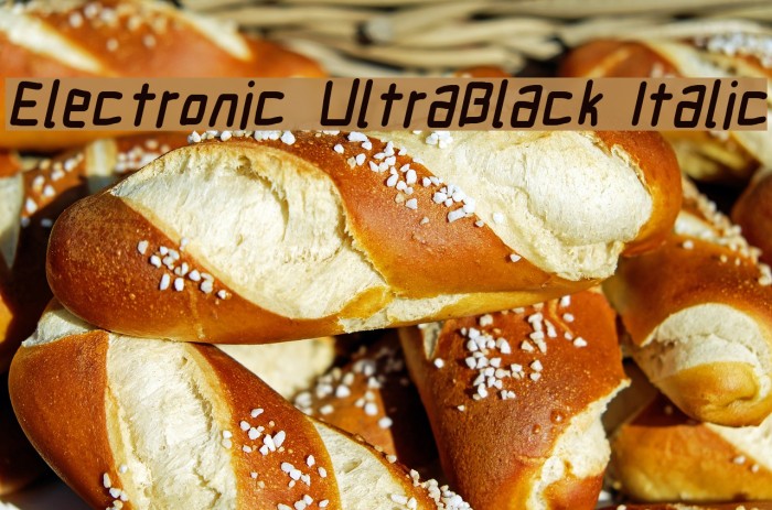 Electronic UltraBlack Italic Font examples