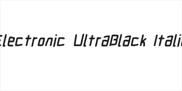 Electronic UltraBlack Italic Logo