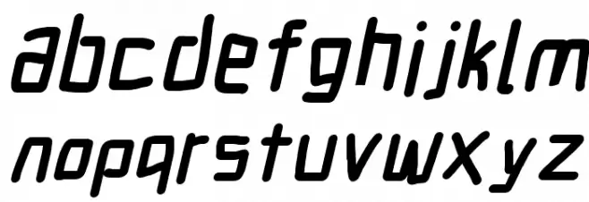 Electronic UltraBlack Italic Font LOWERCASE