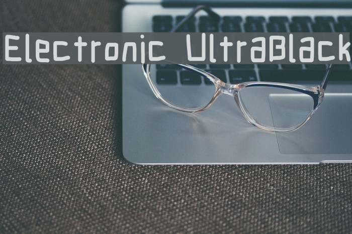 Electronic UltraBlack Font examples