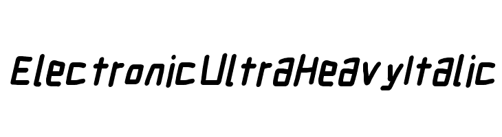Electronic UltraHeavy Italic  नि: शुल्क फ़ॉन्ट्स डाउनलोड