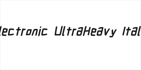 Electronic UltraHeavy Italic Logo