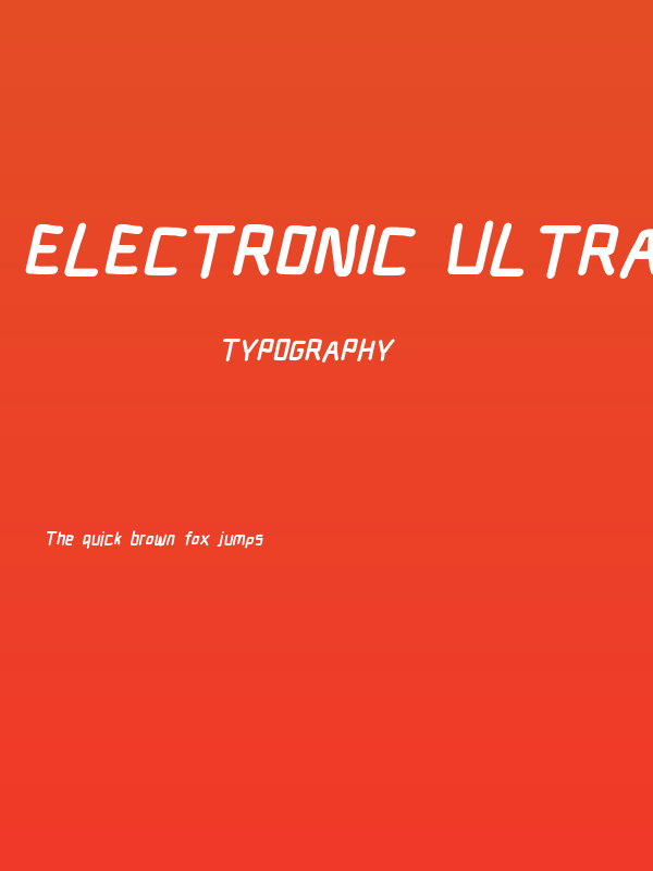 Electronic UltraHeavy Italic Poster