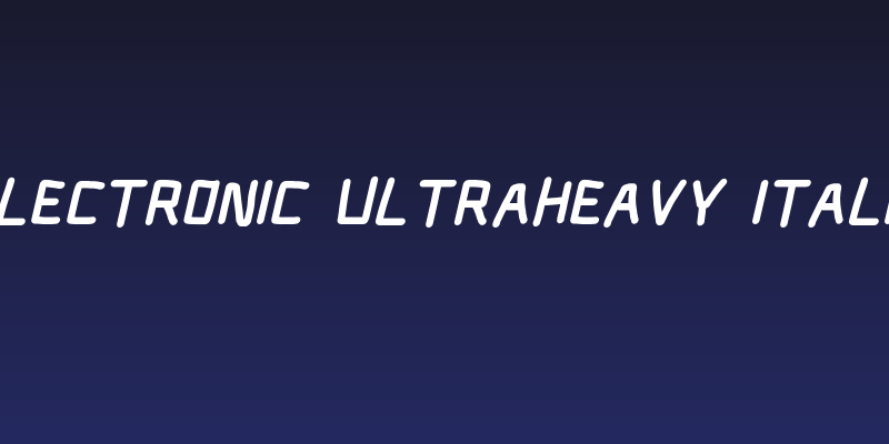 Electronic UltraHeavy Italic Social Header