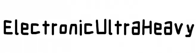Electronic UltraHeavy  Free Fonts Download