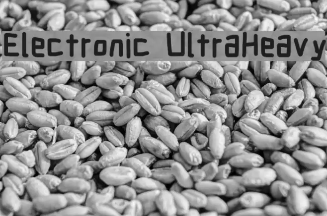 Electronic UltraHeavy Font examples
