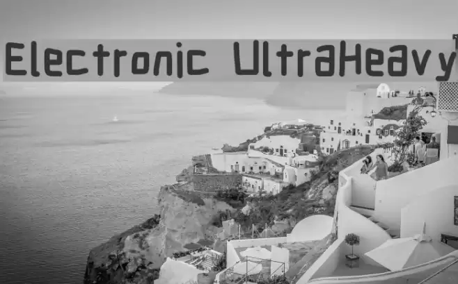 Electronic UltraHeavy Font examples
