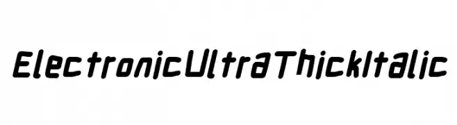Electronic UltraThick Italic  नि: शुल्क फ़ॉन्ट्स डाउनलोड