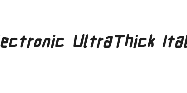 Electronic UltraThick Italic Logo