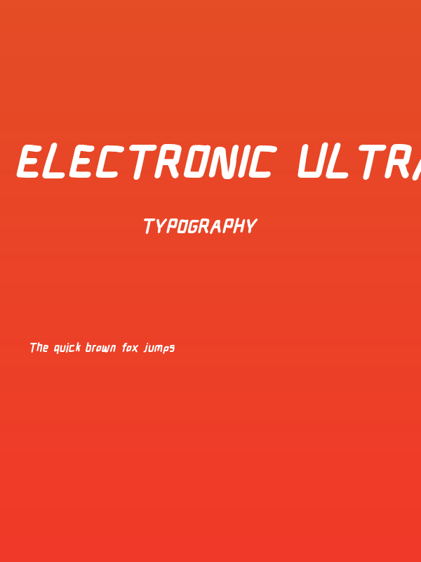 Electronic UltraThick Italic Poster