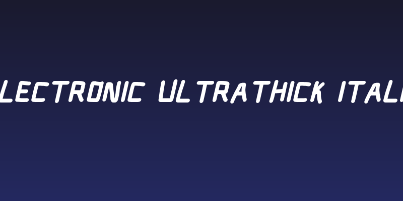 Electronic UltraThick Italic Social Header