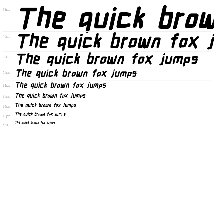 Electronic UltraThick Italic Waterfall