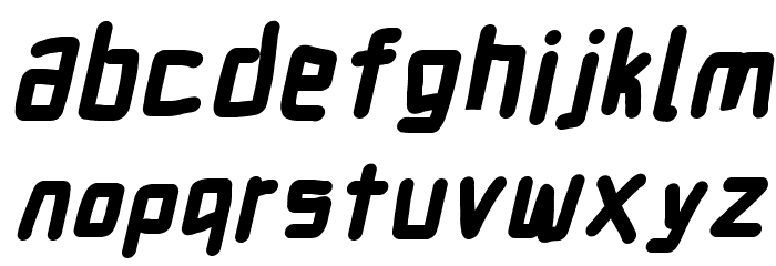 Electronic UltraThick Italic Font LOWERCASE