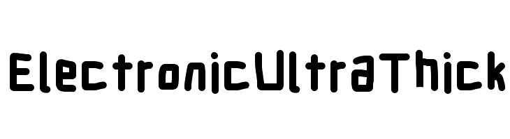 Electronic UltraThick  Frei Schriftart Herunterladen