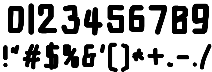 Electronic UltraThick Font OTHER CHARS