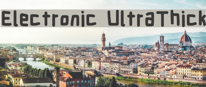 Electronic UltraThick Font examples