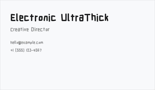 Electronic UltraThick Business Card