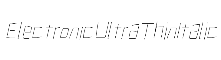 Electronic UltraThin Italic  Fuentes Gratis Descargar