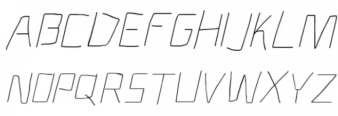 Electronic UltraThin Italic Polices MAJUSCULES