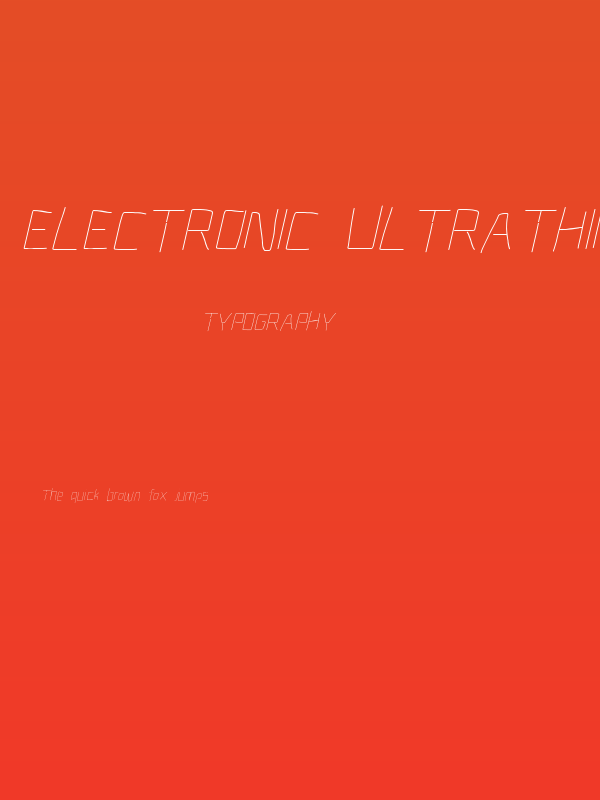 Electronic UltraThin Italic Poster