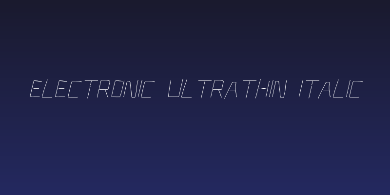 Electronic UltraThin Italic Social Header