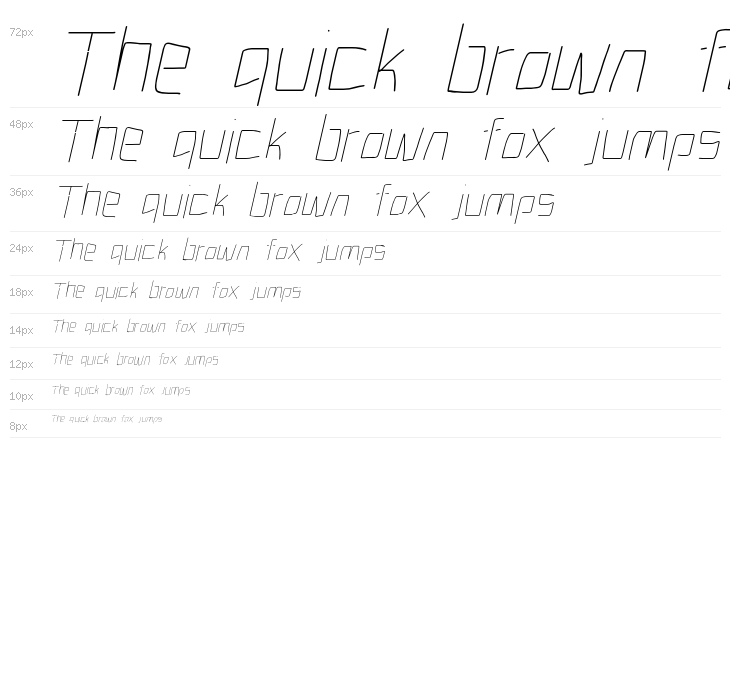 Electronic UltraThin Italic Waterfall