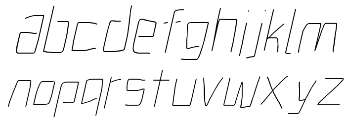 Electronic UltraThin Italic Font LOWERCASE