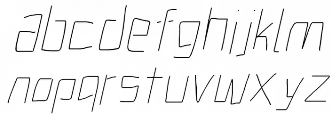 Electronic UltraThin Italic Caratteri MINUSCOLO