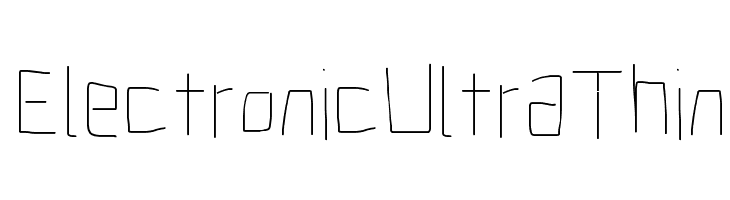 Electronic UltraThin  Frei Schriftart Herunterladen