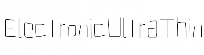 Electronic UltraThin  Скачать бесплатные шрифты