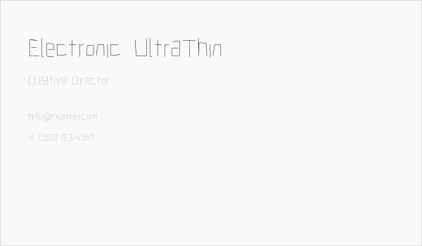 Electronic UltraThin Business Card