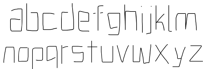 Electronic UltraThin Font LOWERCASE