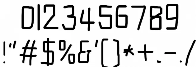 Electronic Font OTHER CHARS