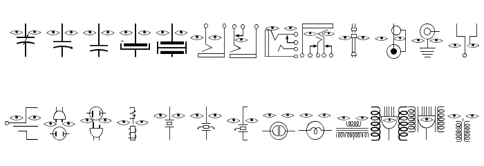 ElectronicFaces Font LOWERCASE