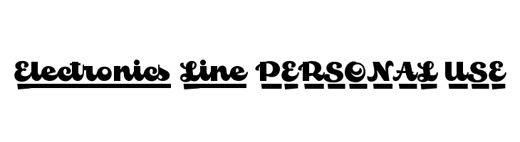 Electronics Line PERSONAL USE  Free Fonts Download